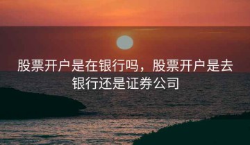 股票开户是在银行吗，股票开户是去银行还是证券公司