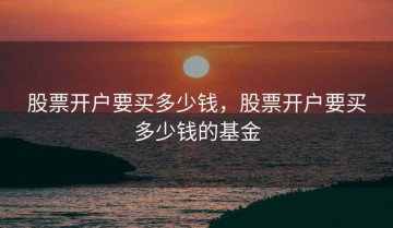 股票开户要买多少钱，股票开户要买多少钱的基金