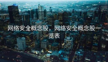 网络安全概念股，网络安全概念股一览表