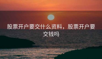 股票开户要交什么资料，股票开户要交钱吗
