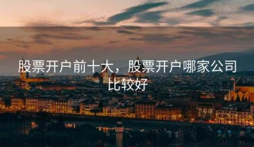 股票开户前十大，股票开户哪家公司比较好