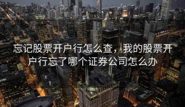 忘记股票开户行怎么查，我的股票开户行忘了哪个证券公司怎么办