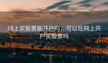 网上买股票能开户吗，可以在网上开户买股票吗