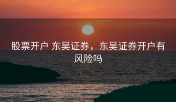 股票开户 东吴证券，东吴证券开户有风险吗