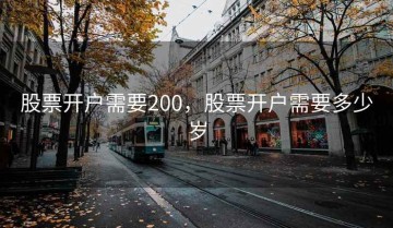 股票开户需要200，股票开户需要多少岁