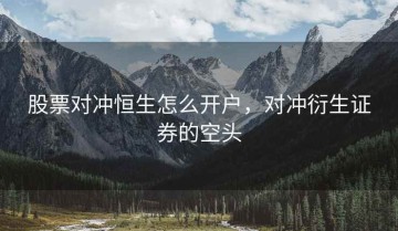 股票对冲恒生怎么开户，对冲衍生证券的空头