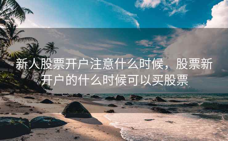 新人股票开户注意什么时候,股票新开户的什么时候可以买股票 新人股票开户注意什么时候,股票新开户的什么时候可以买股票