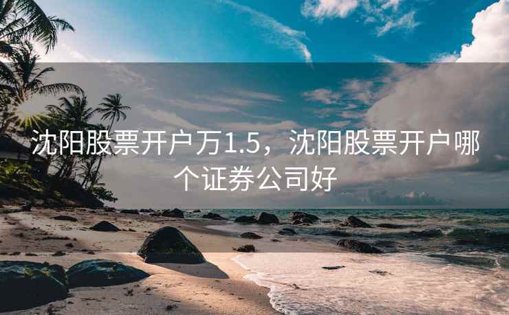 沈阳股票开户万1.5,沈阳股票开户哪个证券公司好 沈阳股票开户万1.5,沈阳股票开户哪个证券公司好