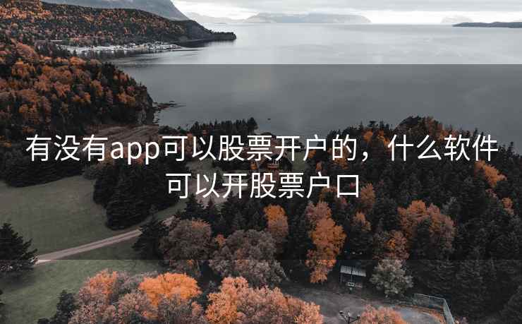 有没有app可以股票开户的,什么软件可以开股票户口 有没有app可以股票开户的,什么软件可以开股票户口
