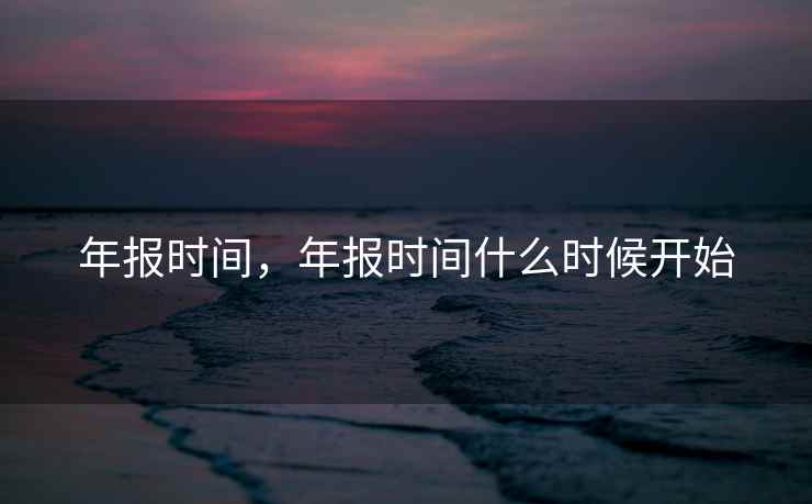 年报时间，年报时间什么时候开始